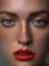 Woman with red lips