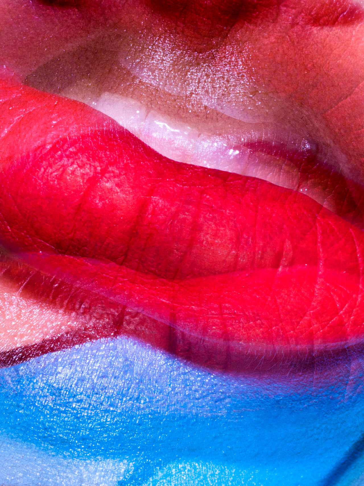 Close red lips