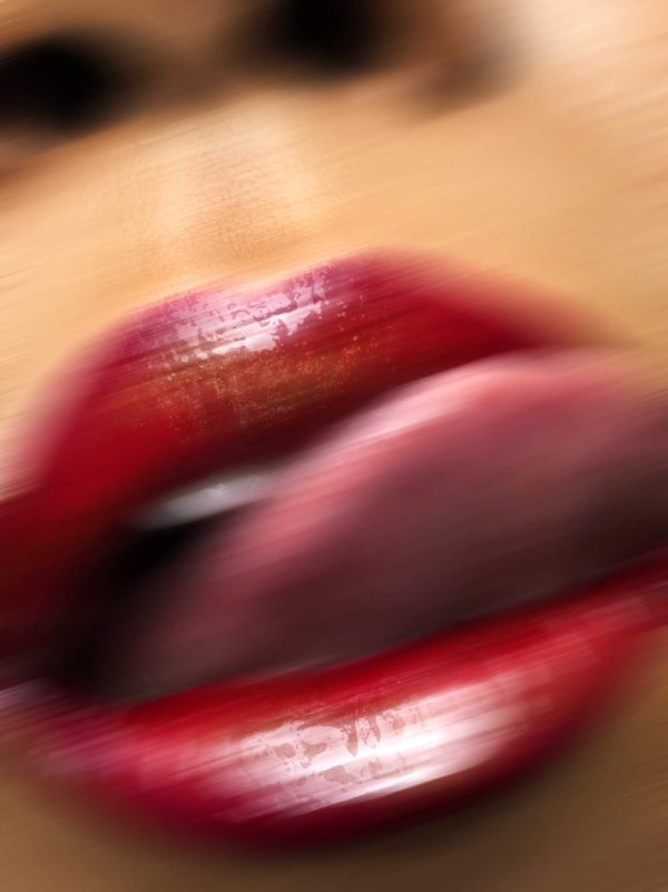 color me red lipstick lips blurred with tongue out by Chris Singer photography
